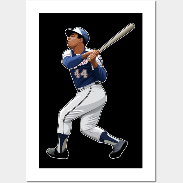 Hank Aaron #14 Swings Legend Wall Art by RunAndGow